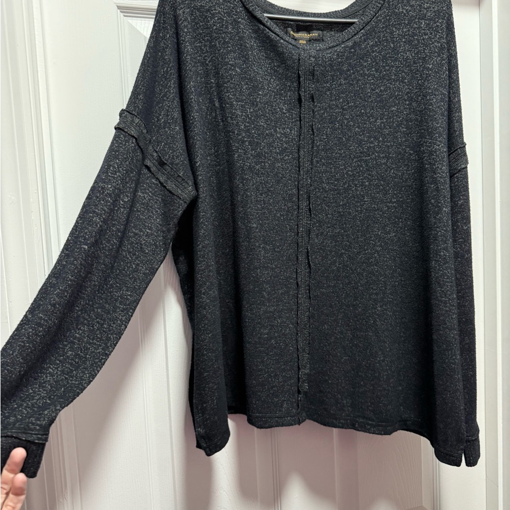 Donna Karan Charcoal Knit Sweater Large
